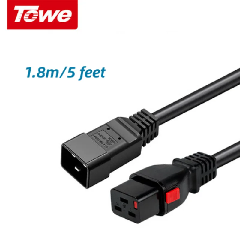 

Towe C13 C19 Locked Units IEC C19-C20 Self-locking Power Cords IEC 60320 C13-C14 Power Extension Cables