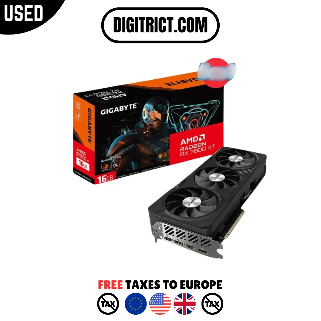 Použitý GIGABYTE-AMD RX7800 XT herní OC 16G tři fanoušek grafika karta, placa de video, GDDR6, 256 bitech, pcie 4.0, 