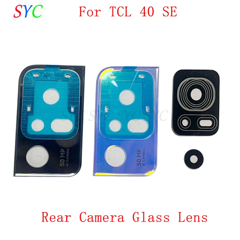 Rear Back Camera Frame with Lens Glass For TCL 40 SE Camera Glass Lens with Frame Repair Parts