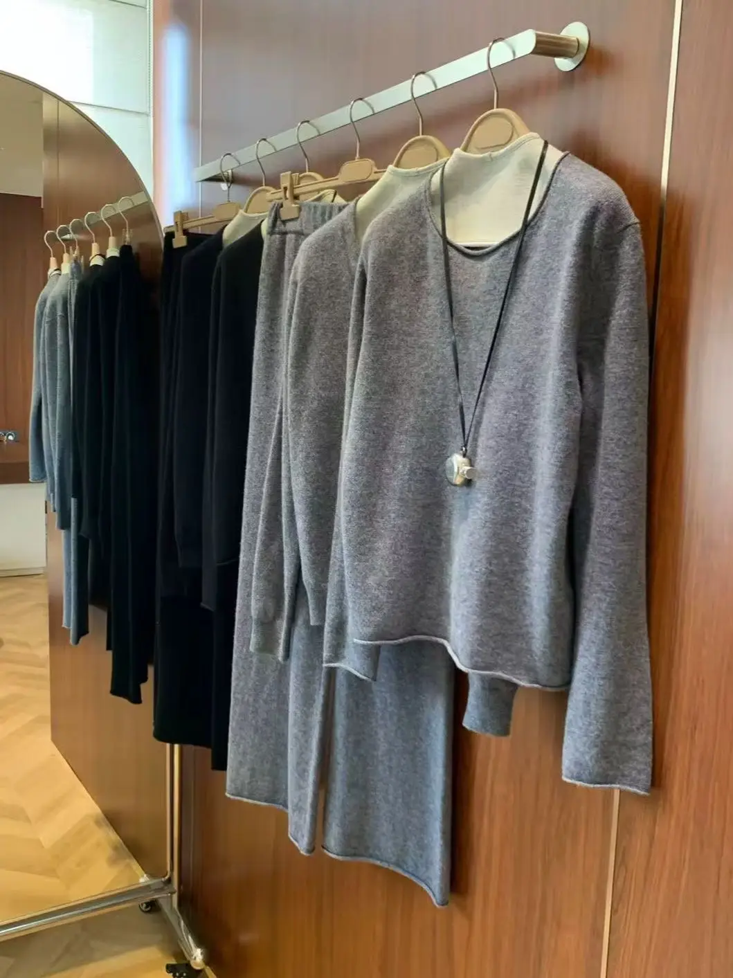 Same Style Minimalist Wool Three-Piece Set