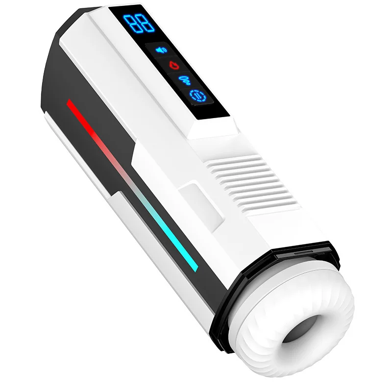 Automatic Male Masturbator Cup Telescopic Heated Sucking Pussy Blowjob Machine Thrusting Vibration Masturbation Sex Toy for Men