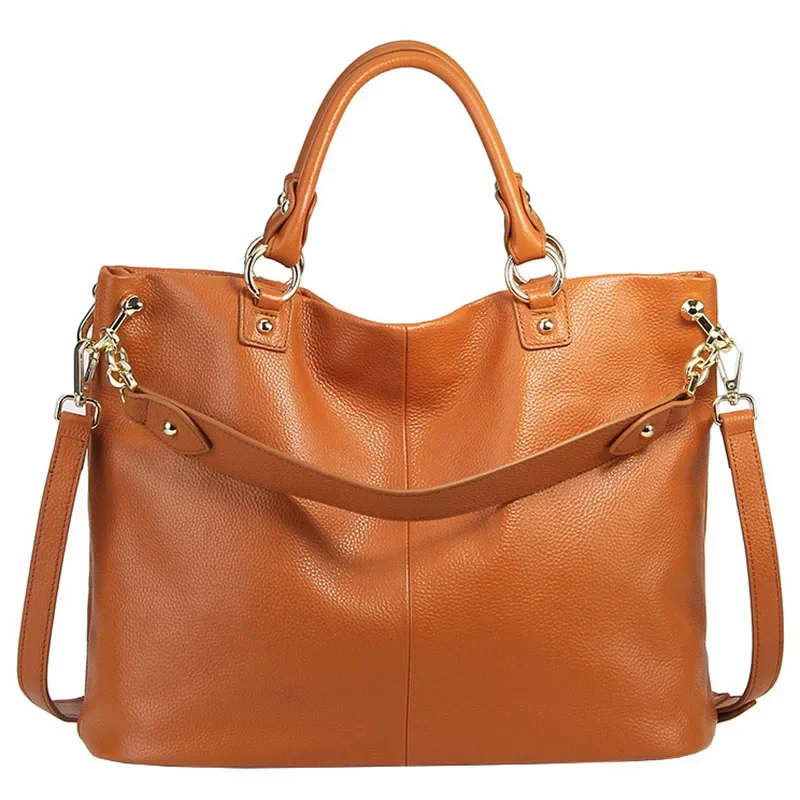Moda naturalna krowa skórzana torebka damska Messenger torby na co dzień torebka duża pani prawdziwej skóry torba na ramię Crossbody 2023 — zdjęcie 2
