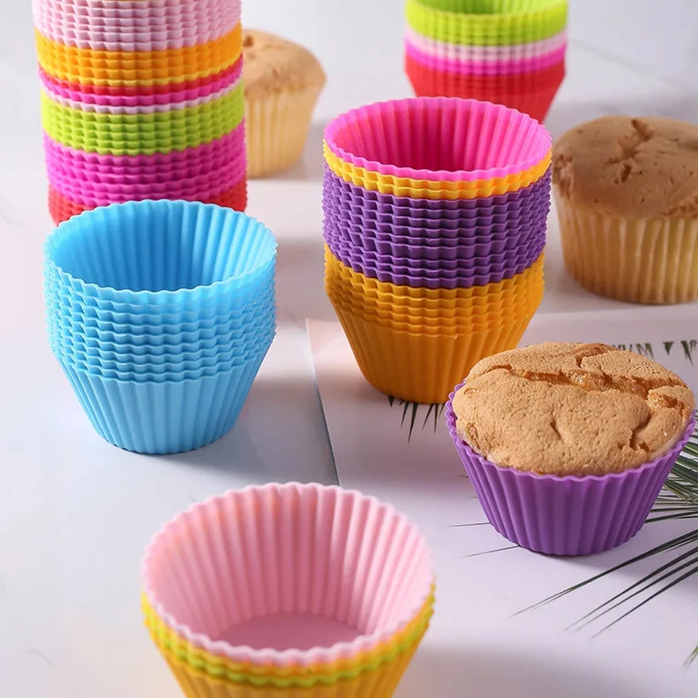 1/6/12/18/24pcs Silicone Cupcake Baking Cups Reusable Non-stickMuffin Cupcake Liners Holders Set For Party Halloween Christmas image 4