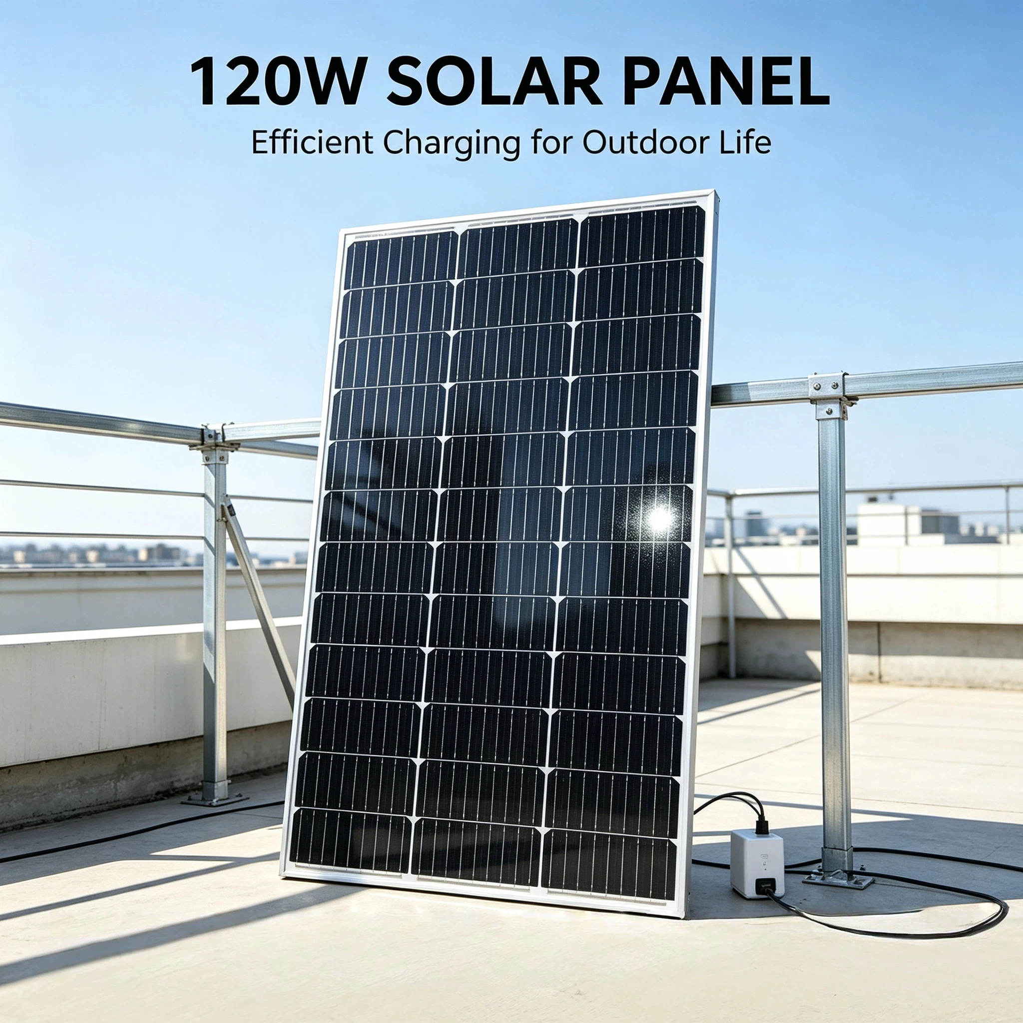 120W starres monokristallines Solarpanel, 18V Solarmodul zum Laden von 12V-Batterien, für Wohnmobil, Wohnwagen, Camper, Boot, Gartenhaus, Dach, Off-Grid-System