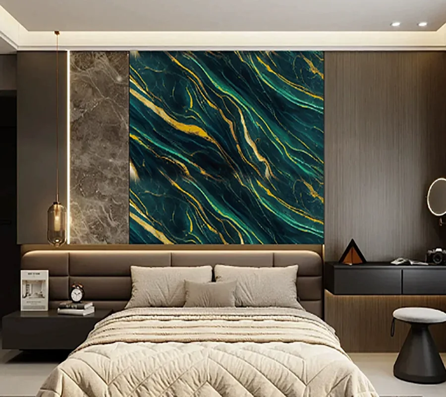 Marble Pattern Wall Stickers Waterproof Moisture Proof Self Adhesive Wallpaper Peel and Stick Decorative DIY Wall Art Wallpaper