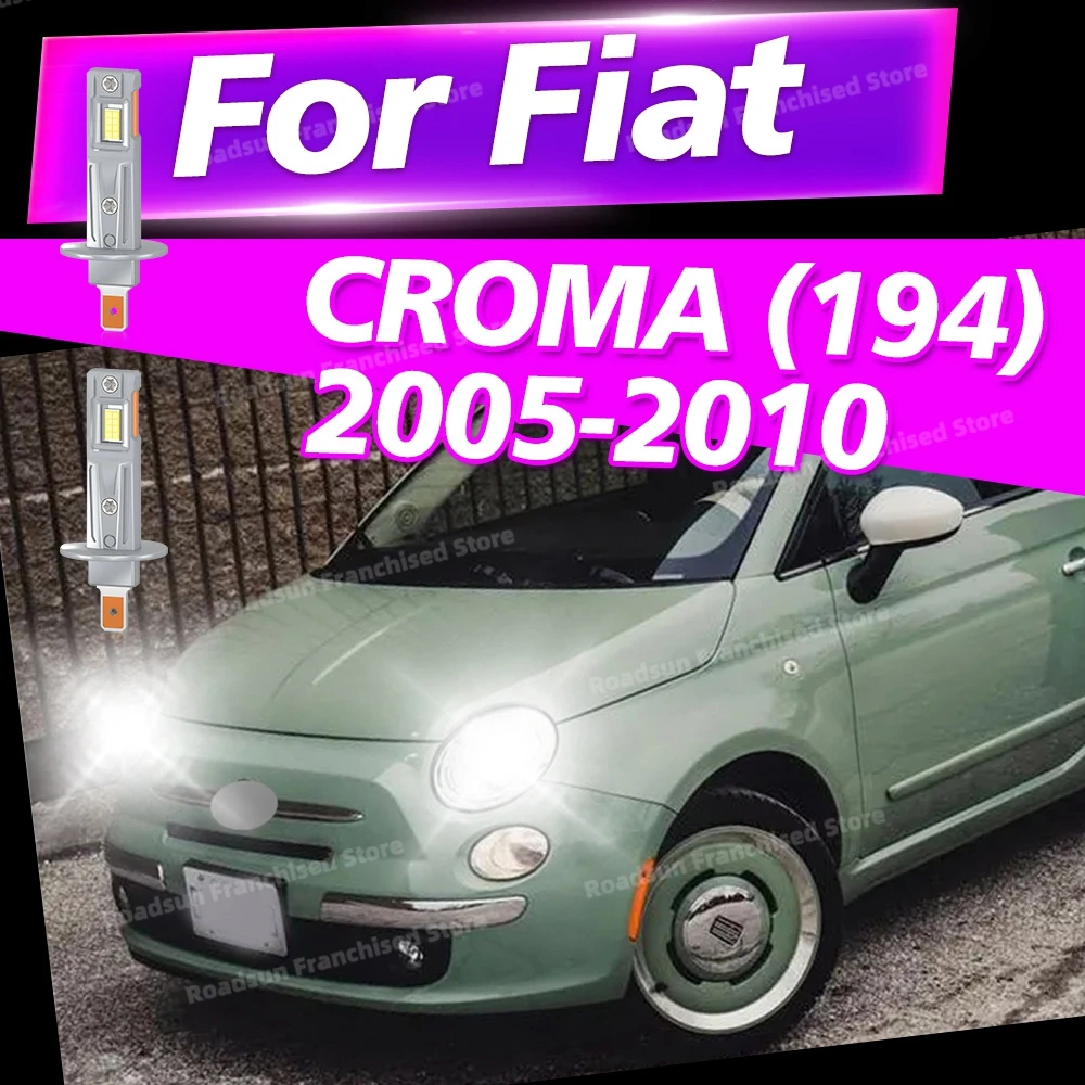 

2X H1 Lampada For Fiat CROMA (194) 2005 2006 2007 2008 2009 2010 Car Headlight Bulbs 3570 CSP Chips 30000LM