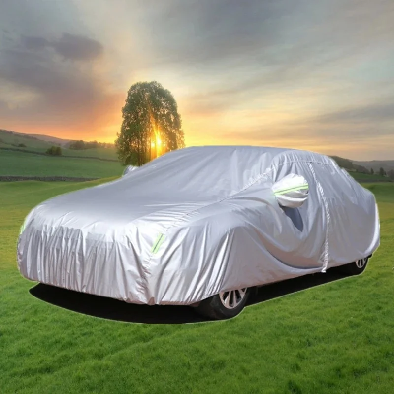 Universele Suv/Sedan Full Car Covers Buitenshuis Regen Sneeuw Bescherming Uv Auto Paraplu Zilver S-XXL Auto Case Cover - afbeelding 2