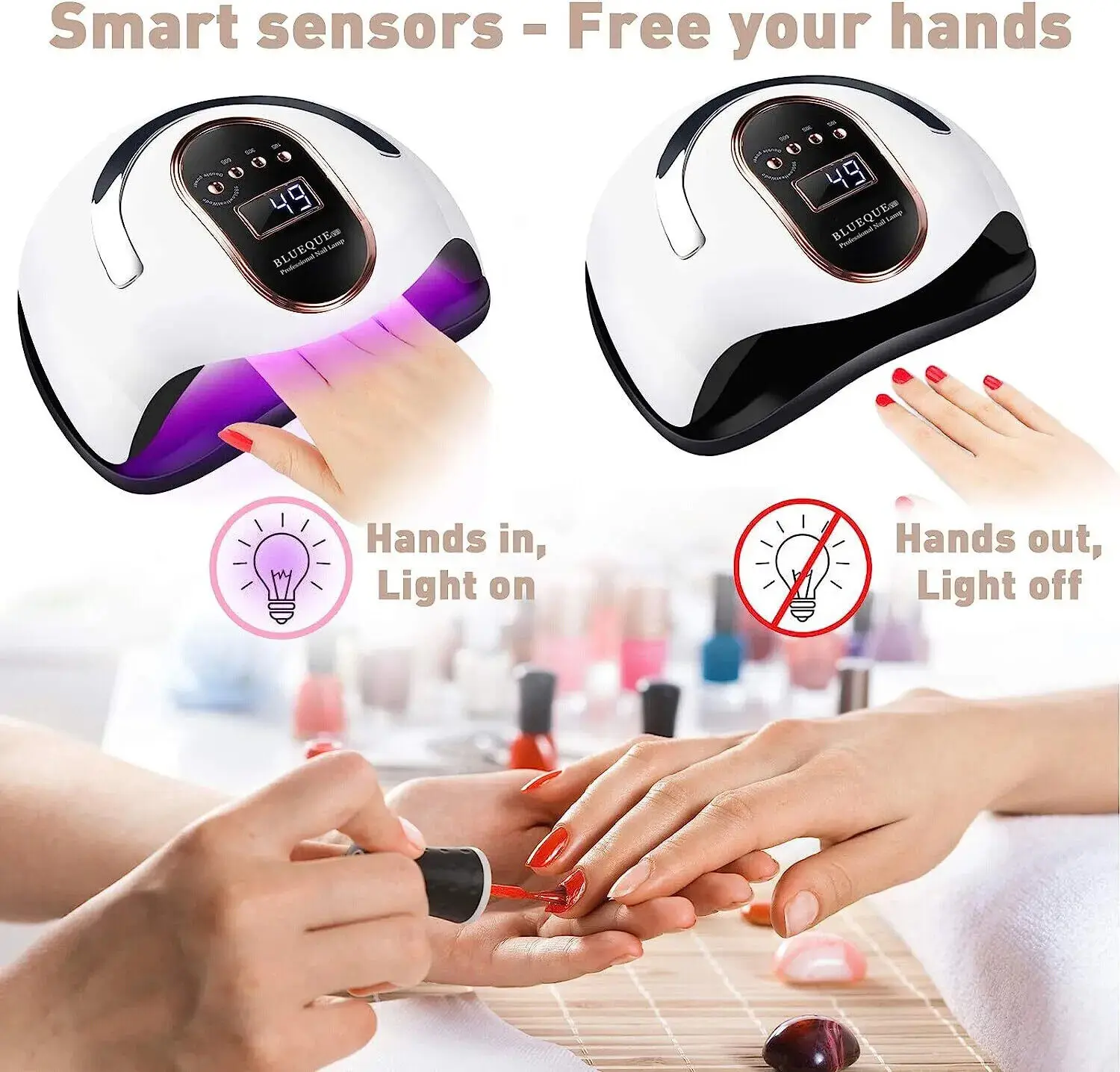 Professionelle UV-Trocknungslampe für Nägel, Härtungslicht für Acryl-Gel-Lack – Detail 3