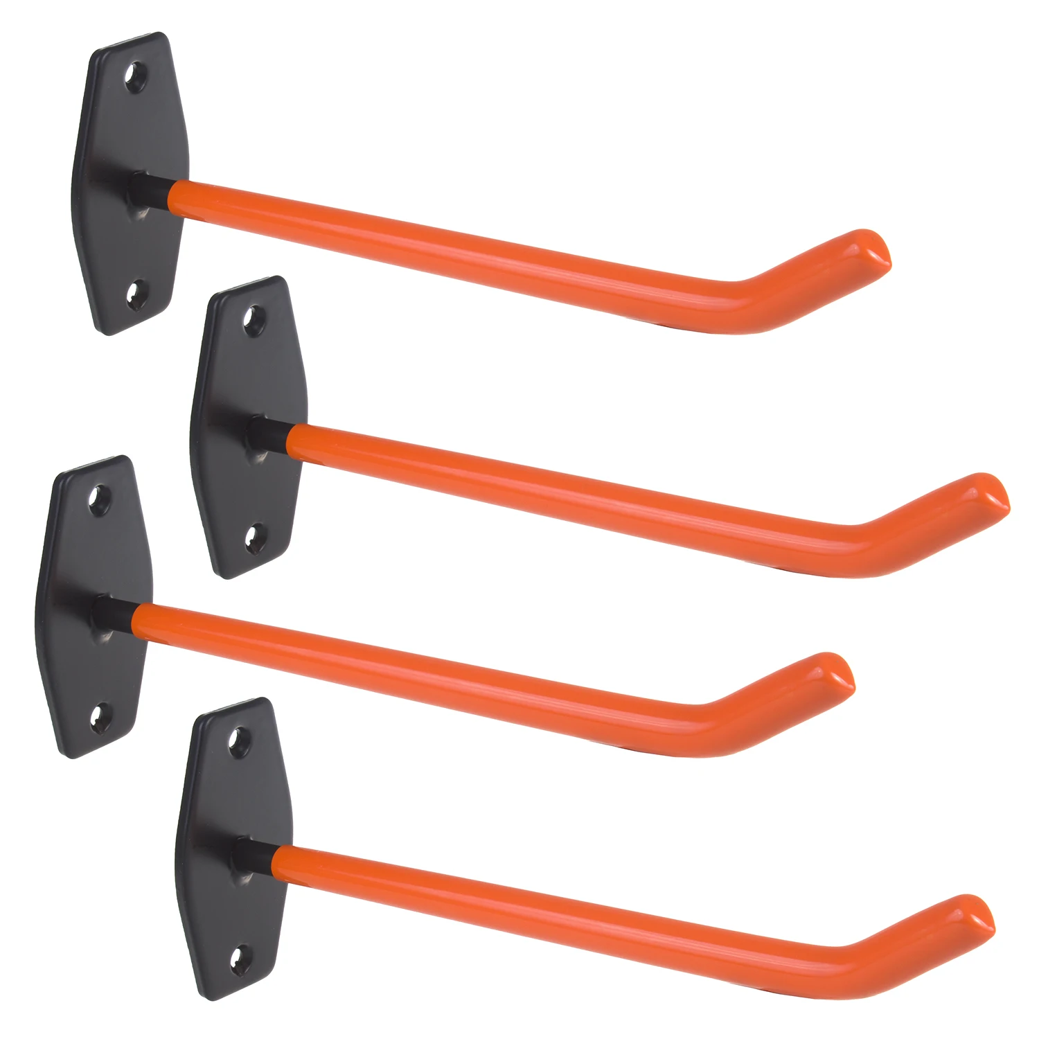 Set van 4 wandhouders voor banden, wielen, ladder, fiets, staal, max. belast 60kg/1 Maclean MC-437-handgreep