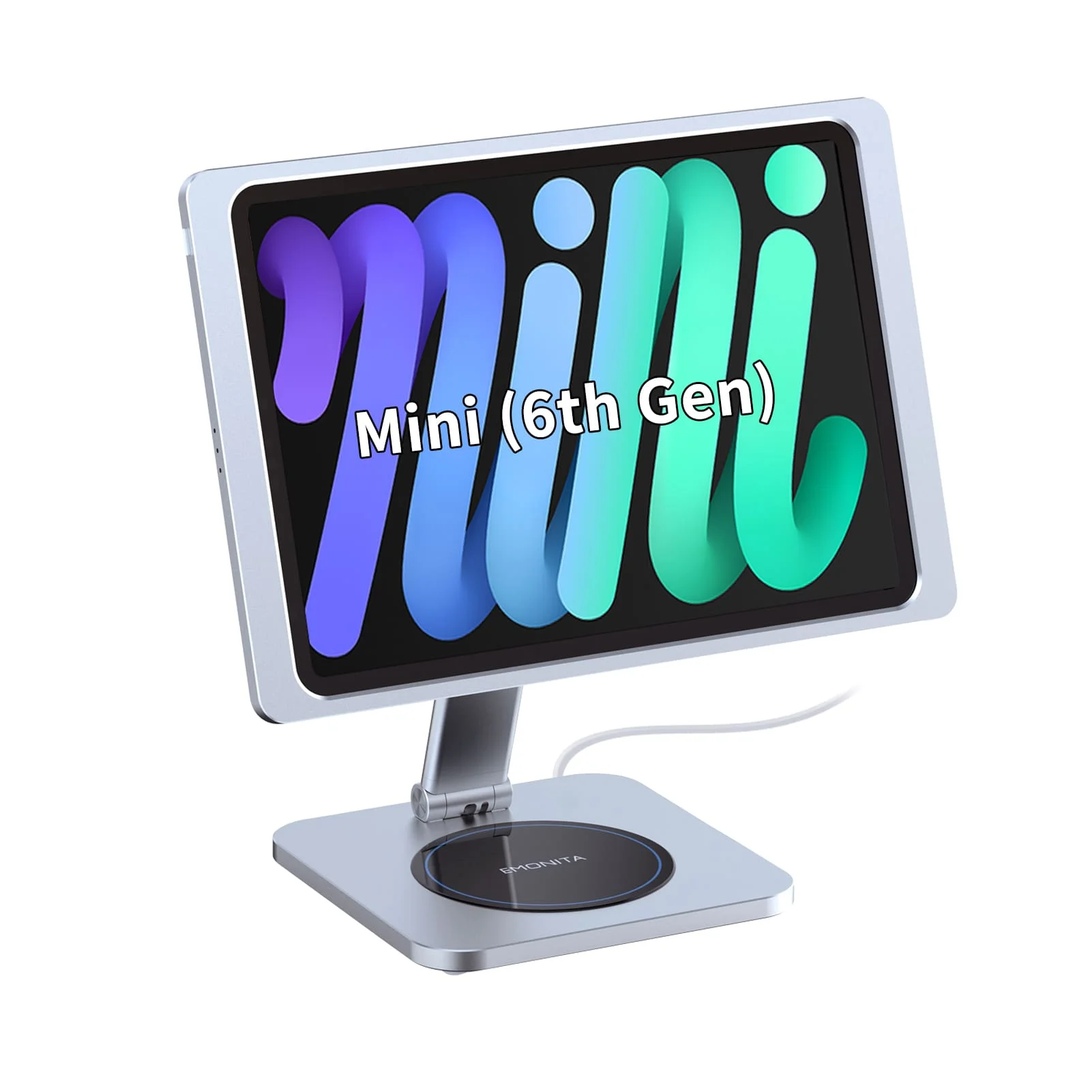 

Чехол для iPad EMONITA с беспроводной зарядкой и функцией вращения на 360 градусов, из алюминиевого сплава, 18 Вт