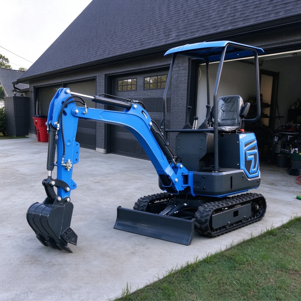 1.2Ton Mini Excavator CE EPA Euro5 Hydraulic Crawler Small Digger Micro Bagger for Farm Garden Landscaping Custom Attachments