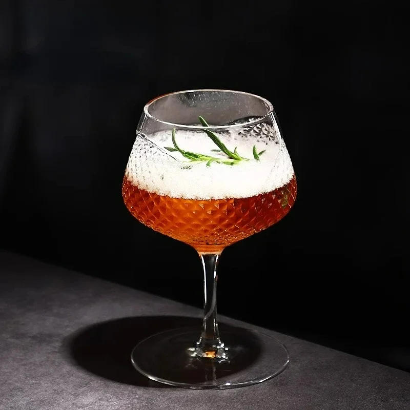 Gin and Tonic-Verre à Vin Gravé au Diamant, Standard Créatif, Grand Verre à Cocktail Personnalisé, Accessoires de Bar