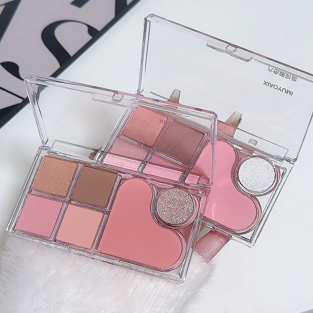 Six-color eyeshadow palette, soft and delicate pearlescent matte earth-tone eyeshadow image 4