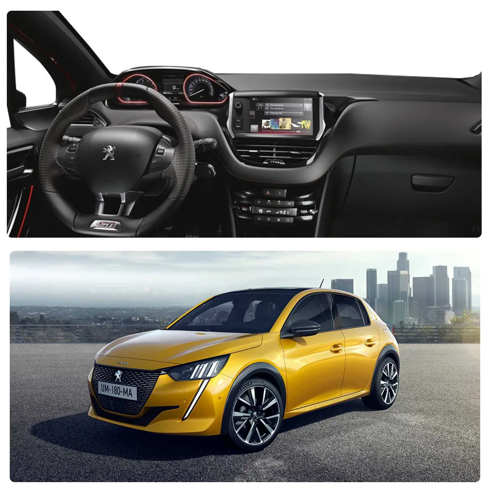 Dashboard Cover Protective Avoid Light Sunshade Carpet Mat For Peugeot 208 A9 2012~2019 Car Accessories 2015 2016 2017 2018