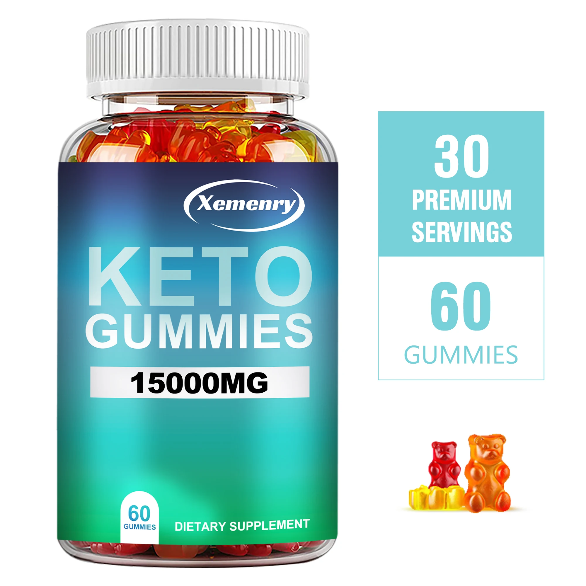 Keto-Gummis – Fettverbrennung, Gewichtsmanagement, Stoffwechsel beschleunigen, Verdauungsgesundheit, Appetitkontrolle – 60 Gummies