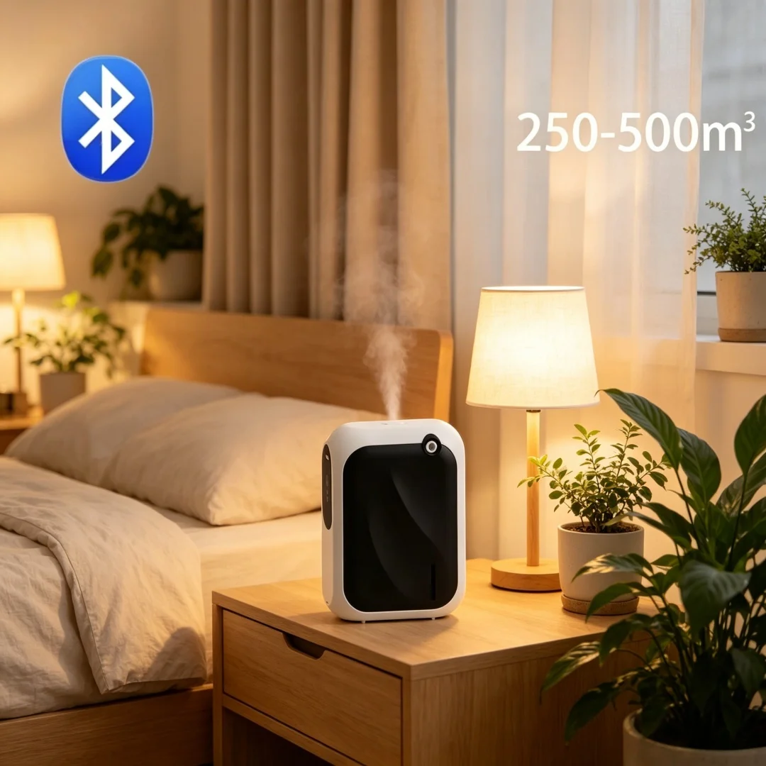 

JQNING Bluetooth Smart Aroma Diffuser Air Freshener Flavoring Diffuser Electric Smell Aromatic Fragrance Device For Home Hotel