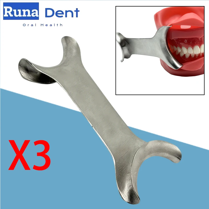 

3pcs Autoclavable T-Shape Retractor Stainless Steel Dental Tool for Cheek Lip Opening Teeth Whitening Photo