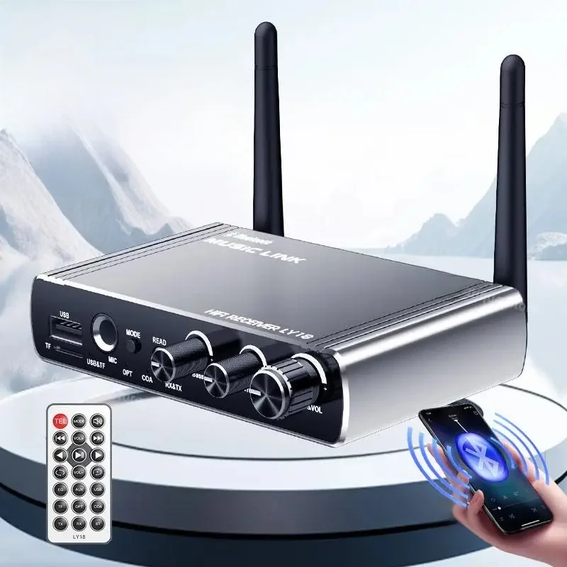 Nadajnik Bluetooth 5.4 Odbiornik AUX 3,5 mm 6,5 mm Koncentryczny światłowód Bezprzewodowy adapter audio do muzyki Pilot do telewizora PC — 2