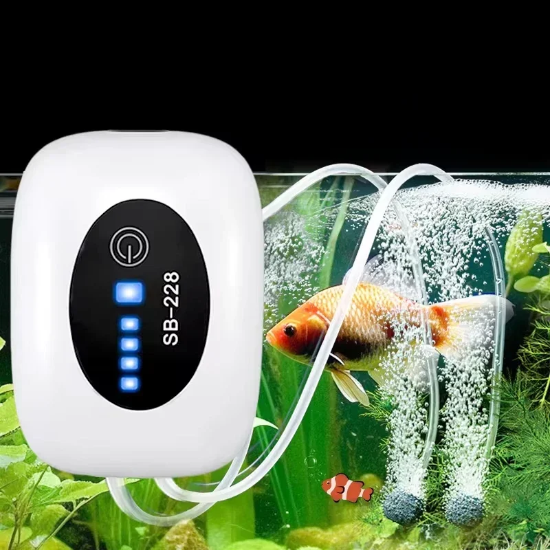 Xiaomi Mijia Neue 4800 mAh Aquarium Sauerstoff Luftpumpe Kompressor Aquarium USB Lade Kleine