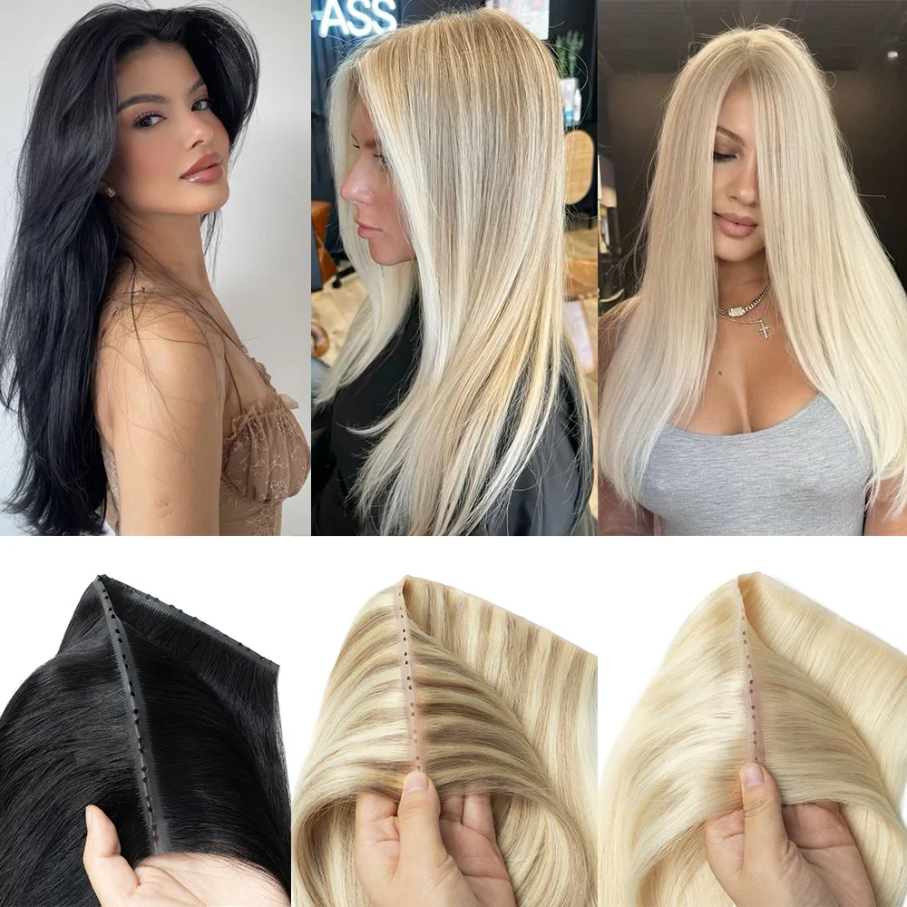 Clip in Extensions 3 teile/los brasilia nischen glattes Haar Maschine gemacht Remy Echthaar verlängerungen 16-20 Zoll für Haar volumen hinzufügen