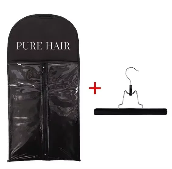 custom logo wig bag with hanger 50pcs/set