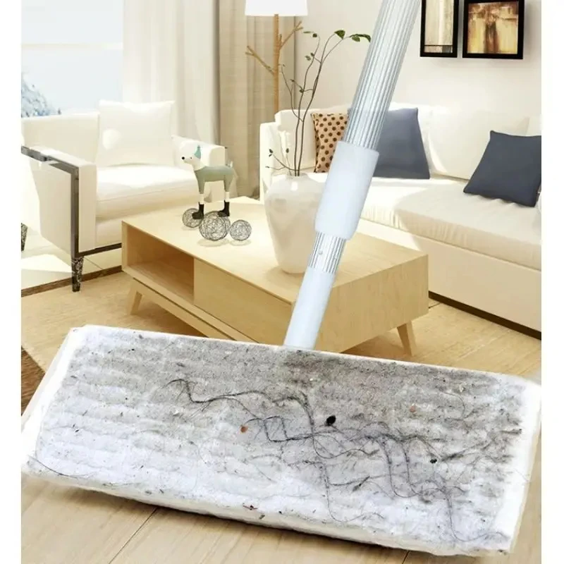 Disposable Flat Mops with Replace Mop Cloth Cleaning Mop Static for Floor Wall Cleaning Practical Household Cleaning Tools