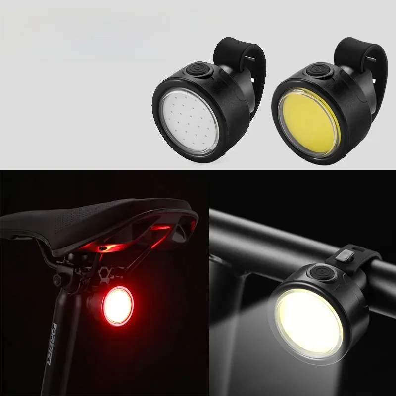 AliExpress Waterproof Bike Headlight Portable Mini Road Bicycle Taillight Rechargeable MTB Light Set Bike Accessories