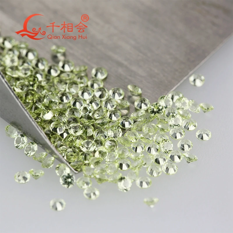 

natural olivine peridot green color round shape diamond cut Stone DIY Decoration Jewelry Accessories Wholesale Loose Gemstone