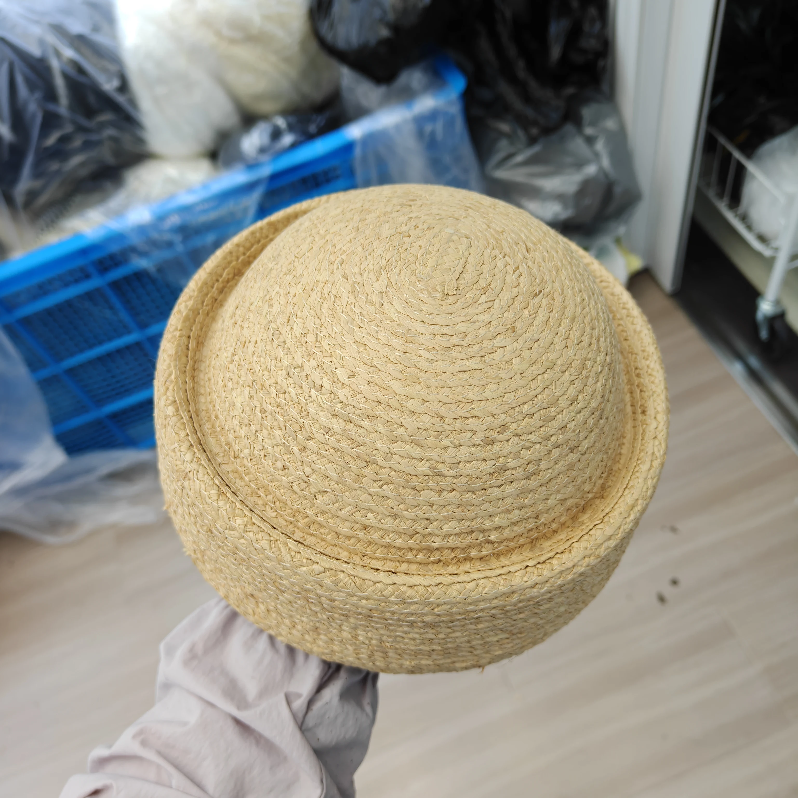 Nature Straw Pill Box Hat women hat raffia Vintage Artist Hat Hand Woven Vintage Church Hat Parties beach caps 6epeT MopauKa view 4