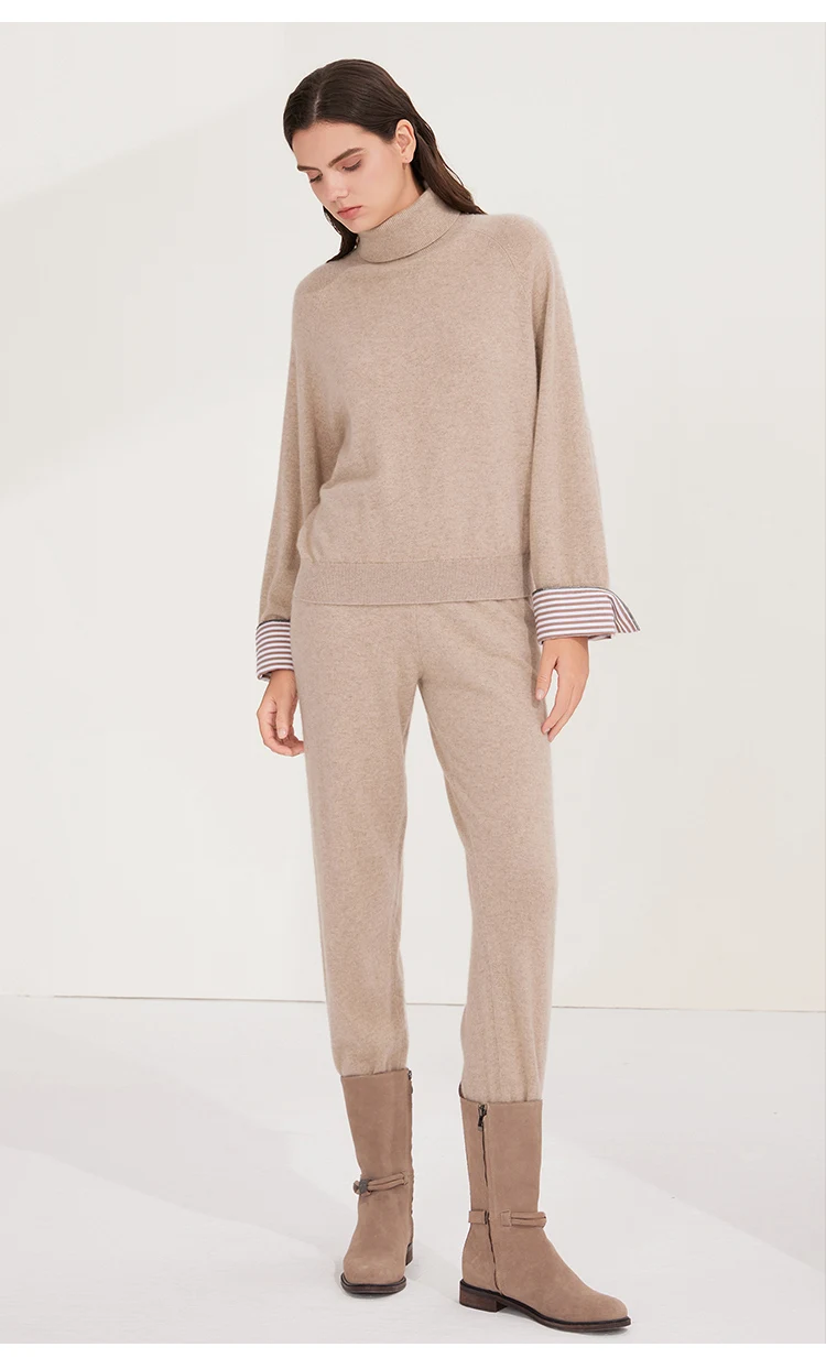 BY4521295 Damen 100% Kaschmir-Strickpullover, Premium Kaschmir-Pullover mit Lockerer Passform, Weich, Warm, Luxuriös, Elegant für den Winter – Detail 6