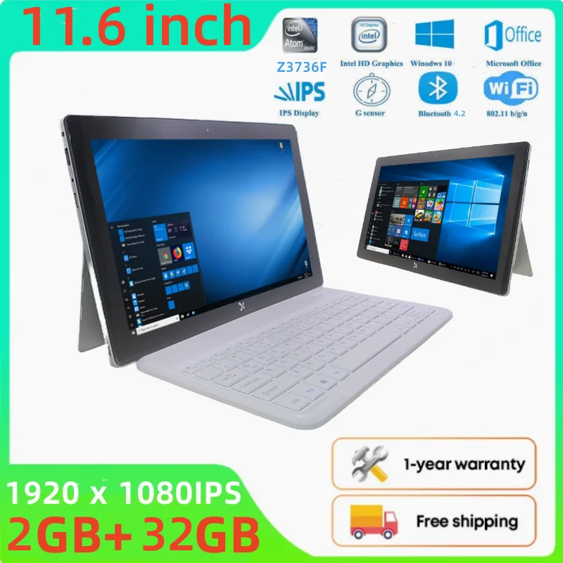 

Hot Sales 11.6 '' D6 WINDOWS 10 Tablet 2GB RAM 32GB ROM 32Bits Intel Atom CPU Z3736F HDMI Port Dual Camera 2*USB 3.0 WIFI