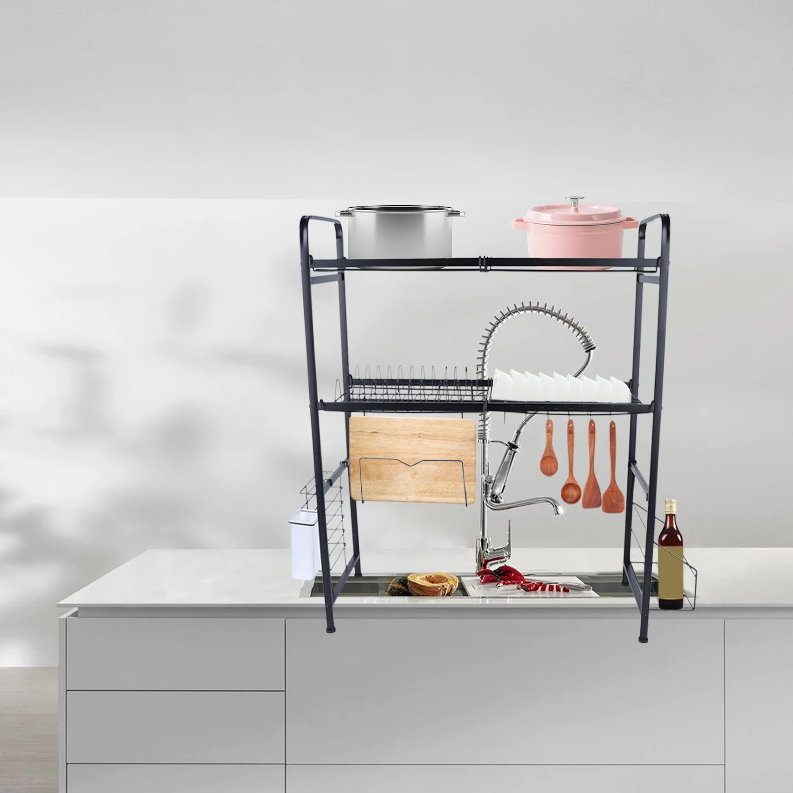 2-Tier Over Sink Dish Drainer  - огляд і ціна Compost Bin Countertop