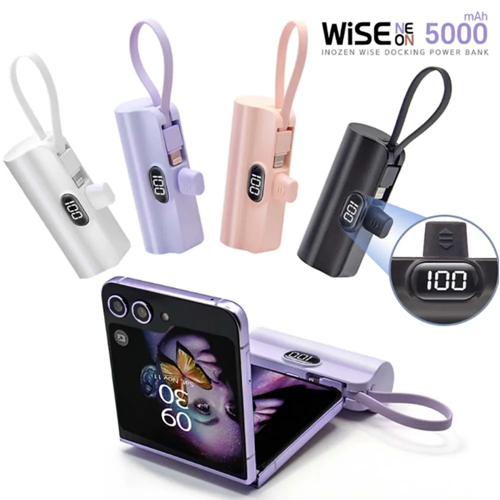 Latest Wise Neon All-in-one High-Speed Mini-Auxiliary Battery 5,000mAh