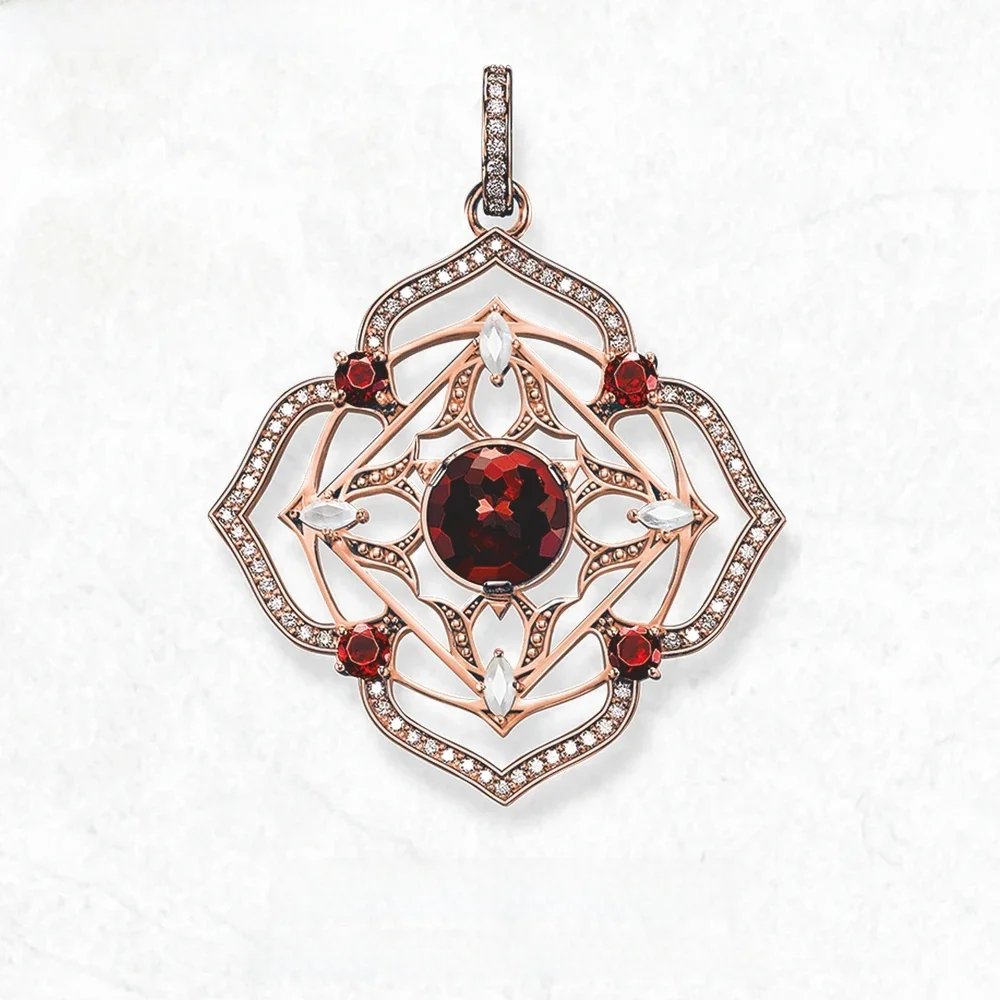 Wisiorek CHAKRA korzeniowa Brand New Vintage Fashion 925 Sterling Silver Biżuteria Europa Akcesoria Prezent dla kobiet dziewczyn — zdjęcie 2