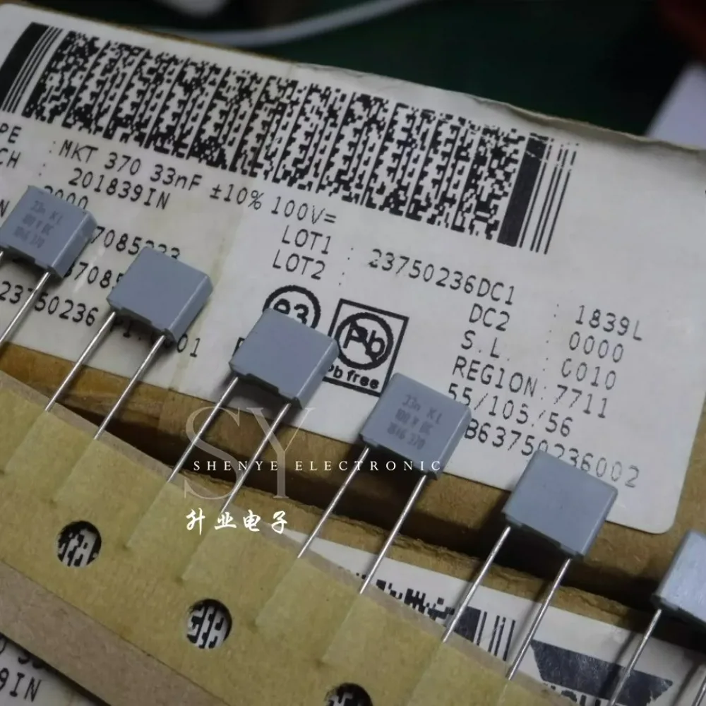 20pcs/lot MKT370 0.033uf 100V 33nF 333 K Brand New 5mm Film Capacitor BFC237085333