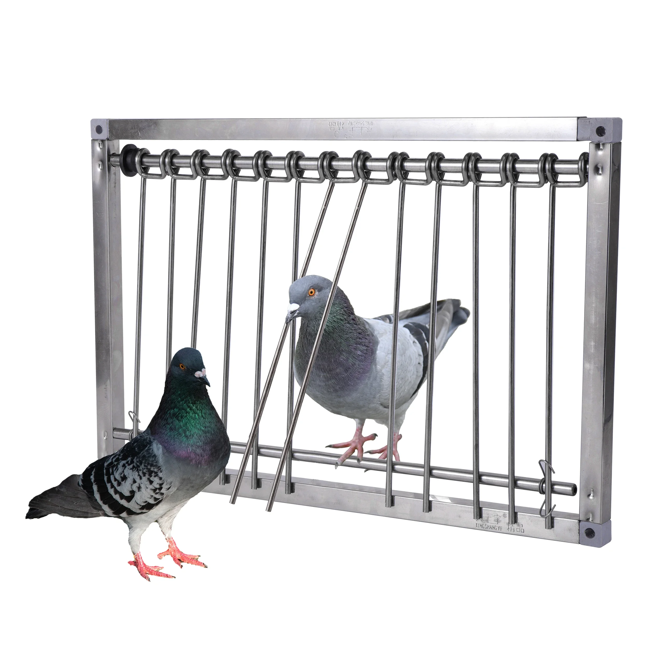 Piège à queue d'aronde en acier inoxydable, 1 pièce, porte de Pigeon, cadre métallique, fournitures de Loft d'entrée, Cage de capture d'oiseaux de course, rideau de porte de nid
