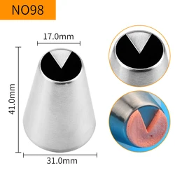 Free Shipping Stainless Steel 18/8 Russian Flower Piping Nozzle DIY Cakes Cupcakes Icing Tip #NO98