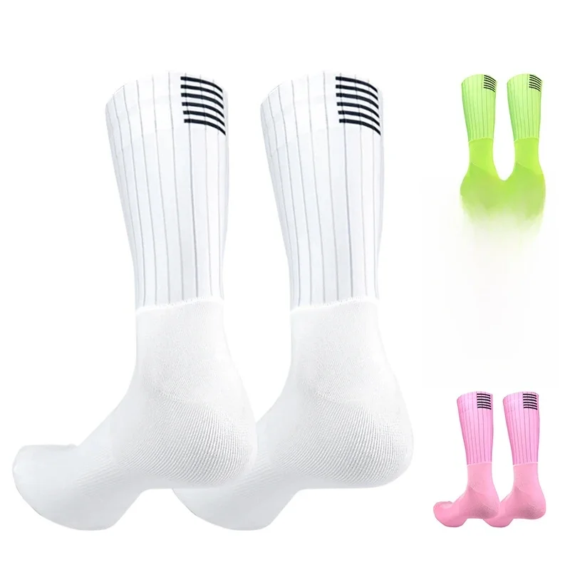 AliExpress Silicone Cool New Cycling Socks Summer Breathable Non-slip Pro Competition Aero Sports Bike Running Socks Calcetines Ciclismo