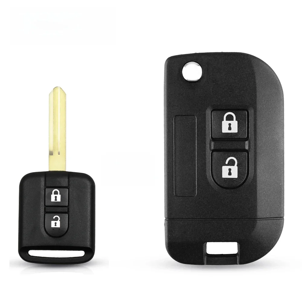 KEYYOU 2 Tasten Geändert Flip Folding Remote Key Shell Auto Fall Für NISSAN Qashqai primera Micra Navara Almera Note Sunny