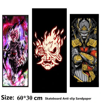 Transformation character Robot Ghost pattern Electric Scooter Anti-slip Sticker Sandpaper Skateboard Grip Tape Sheet 60*30cm