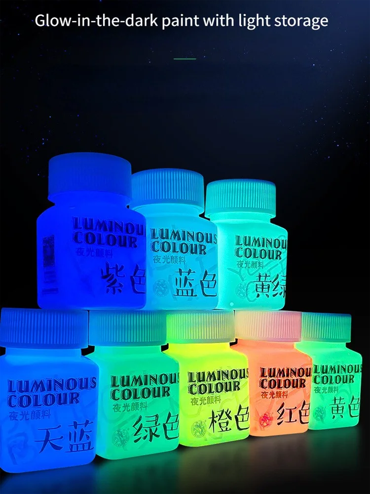 Best Acrylic Paint Nights Glow in The Dark Paint UV Black Light Paint Glow Party Supplies Perfect Art Paint Outdoor Activity