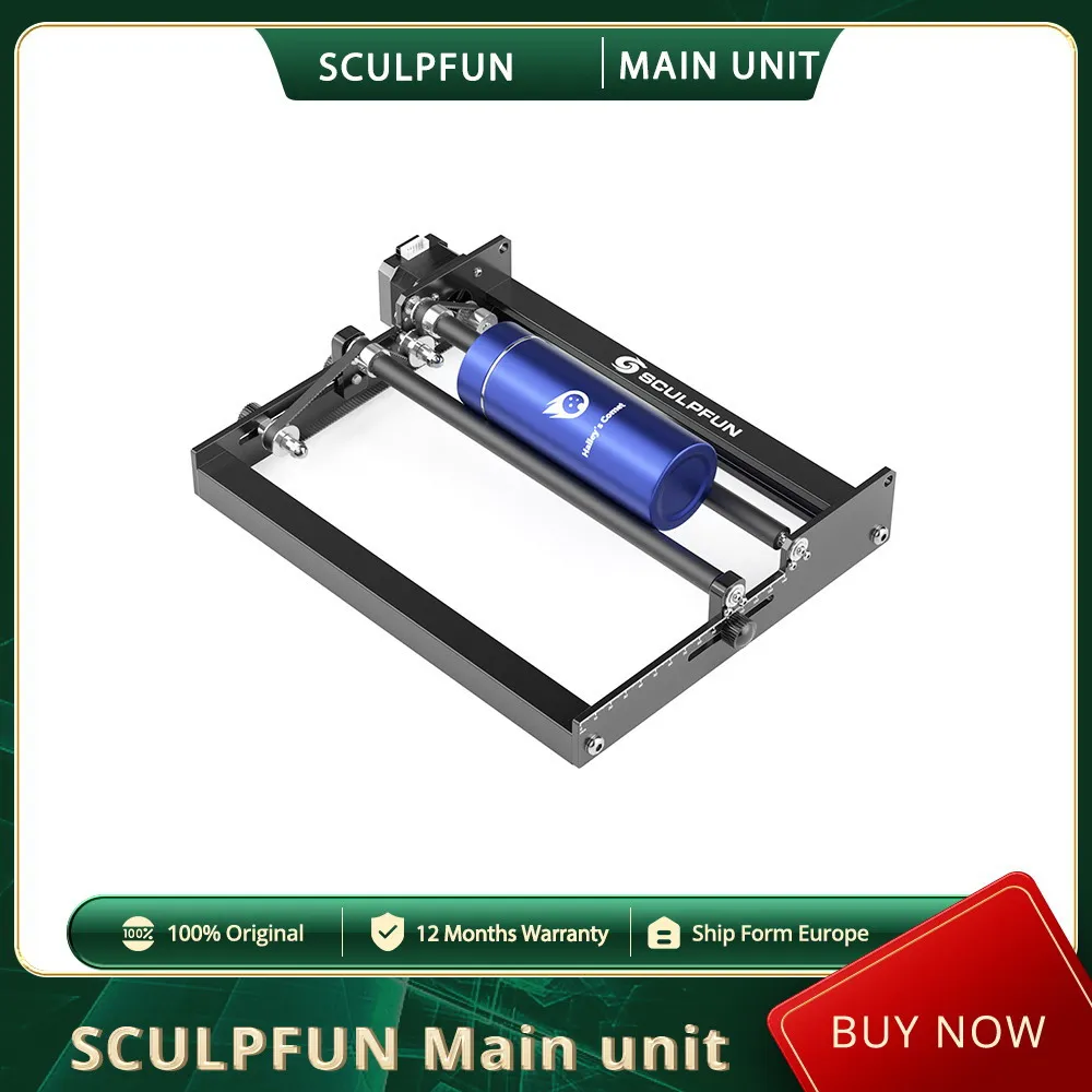Sculpfun Unità principale Laser Rotary Roller Incisore laser Asse Y Rotary 360 ° Rotante per lattine di oggetti cilindrici con incisione laser