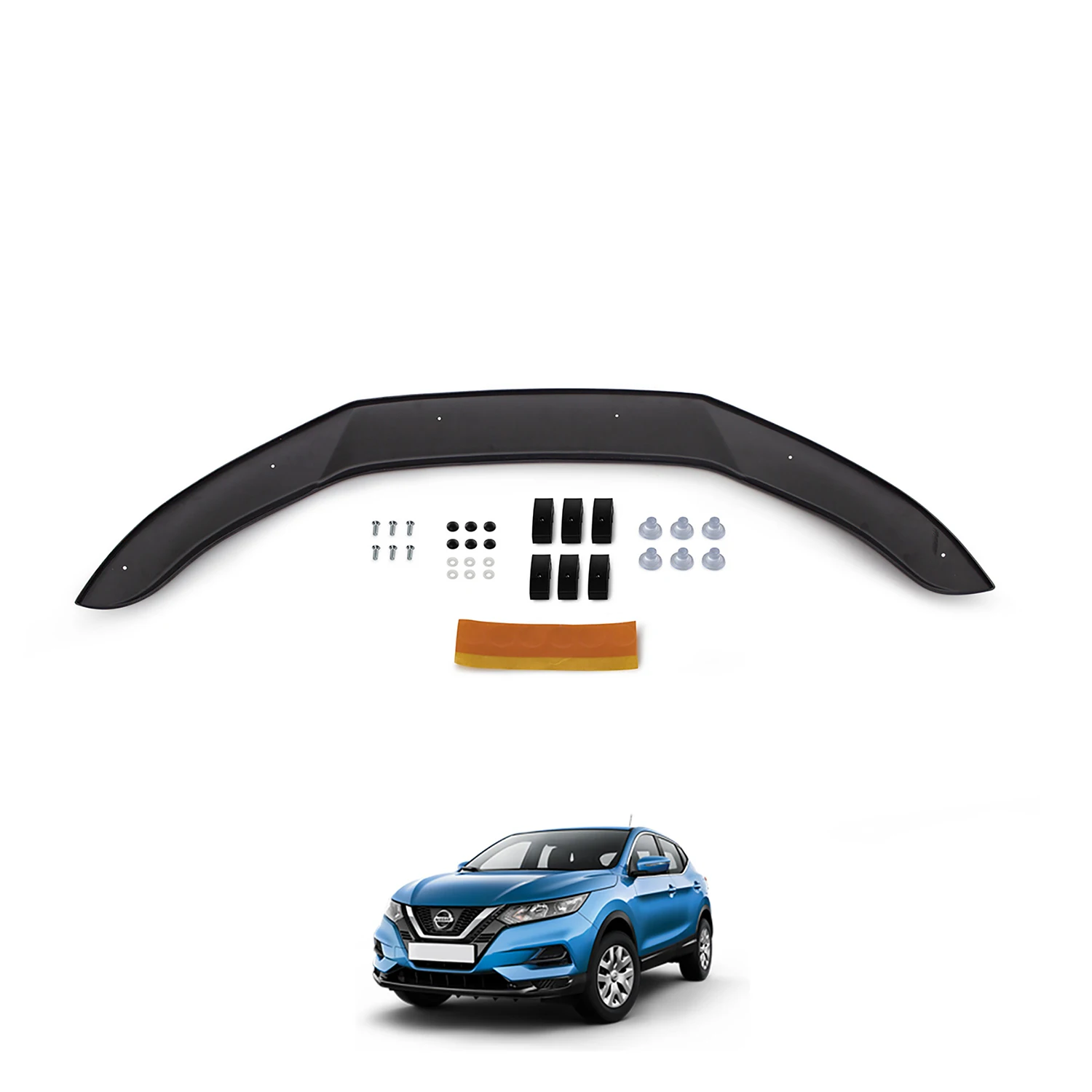 Hood Deflector Guard for Nissan Qashqai (2017+) Bug Shield Bonnet Protector / 4 mm thickness and ultra-durable material