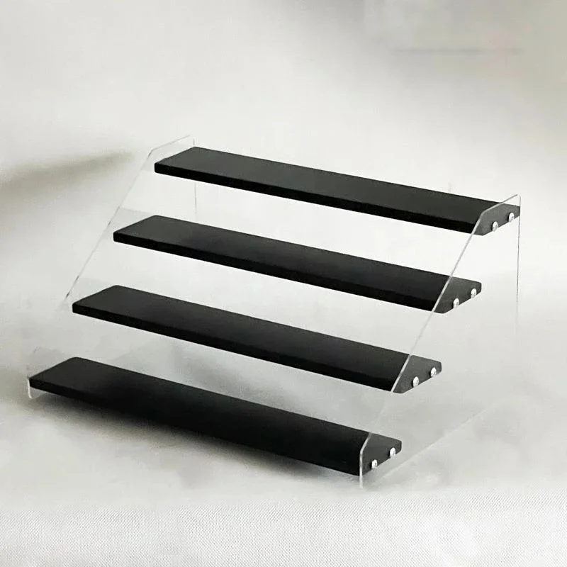 Présentoir en bois acrylique 1-7 étapes, présentoir à plusieurs niveaux en bois, support organisateur pour parfums, figurines, objets de collection, Cupcakes