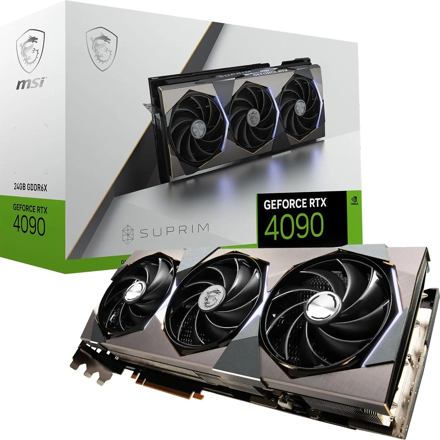 กราฟิกการ์ด Ge_force RTX 4090 Suprim X 24G I Nvidia Geforce RTX 4090 Gpu | หน่วยความจํา 24 Gb Gddr6X 384 บิต, | 21