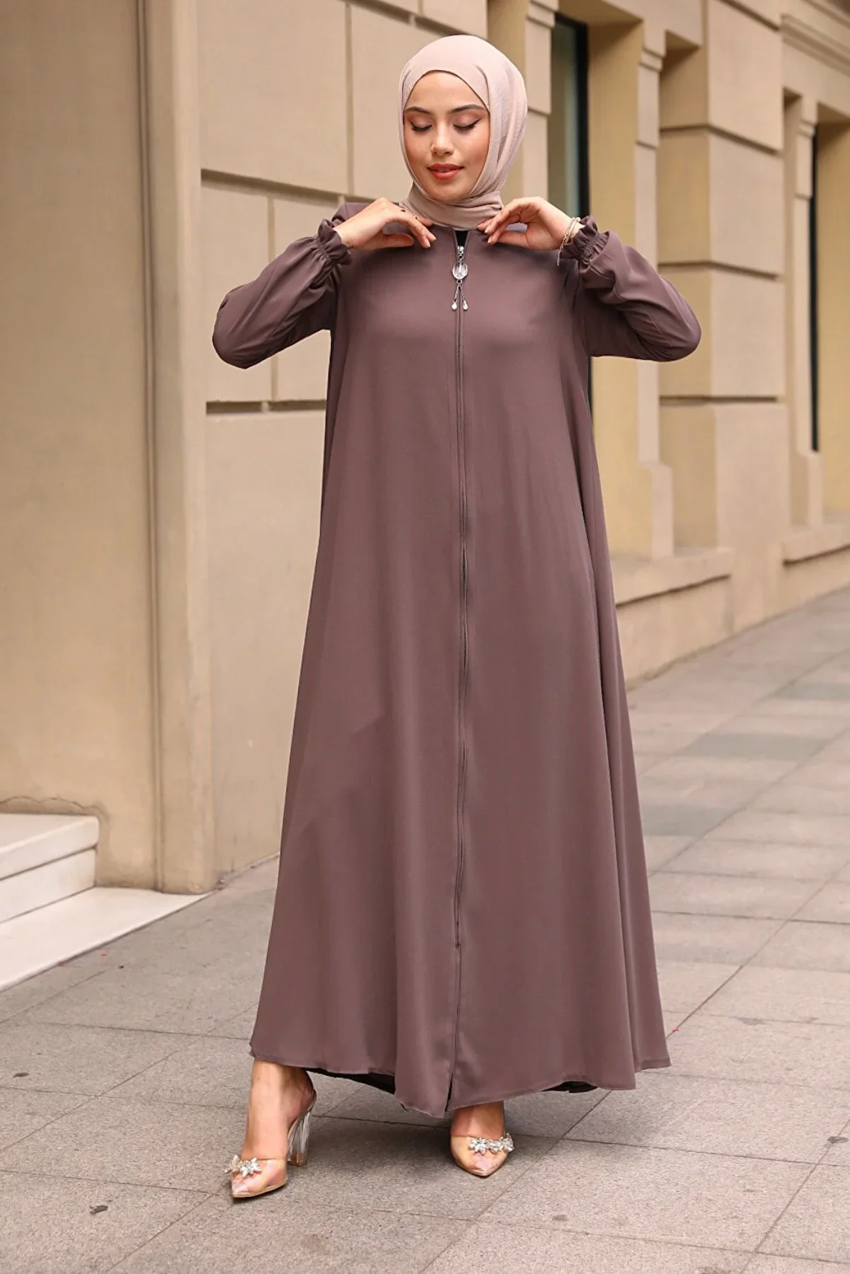 Imagem -05 - Hijab Muçulmano para Mulheres Abaya de Manga Comprida Roupa de Mulher Hijab Não Desbata Suor Turco Dubai