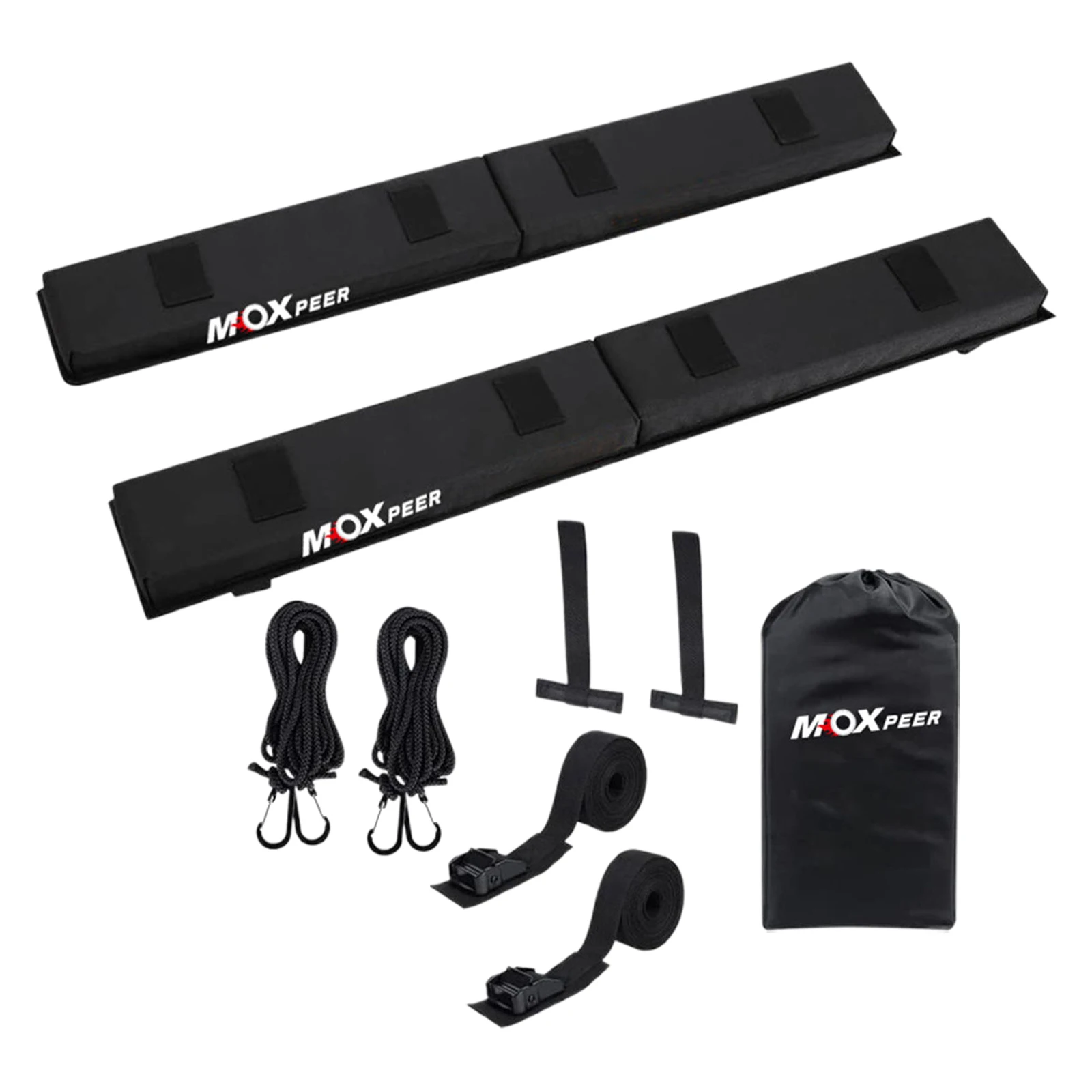 Car Soft Roof Rack Pads Set Universal Crossbar Pads for Kayak Surfboard Auto Luggage Carrier System Universal Portable