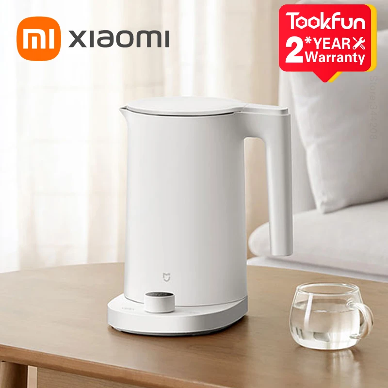 XIAOMI-hervidor de agua eléctrico inteligente MIJIA 2 Pro, tetera de acero inoxidable de ebullición rápida en caliente, pantalla LED, Control