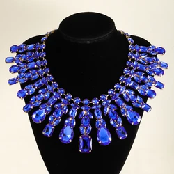 girlgo Luxurious Full Rhinestone Pendant Necklace - Elegant Sparkling Jewelry Perfect for Parties Weddings and Special Occasions