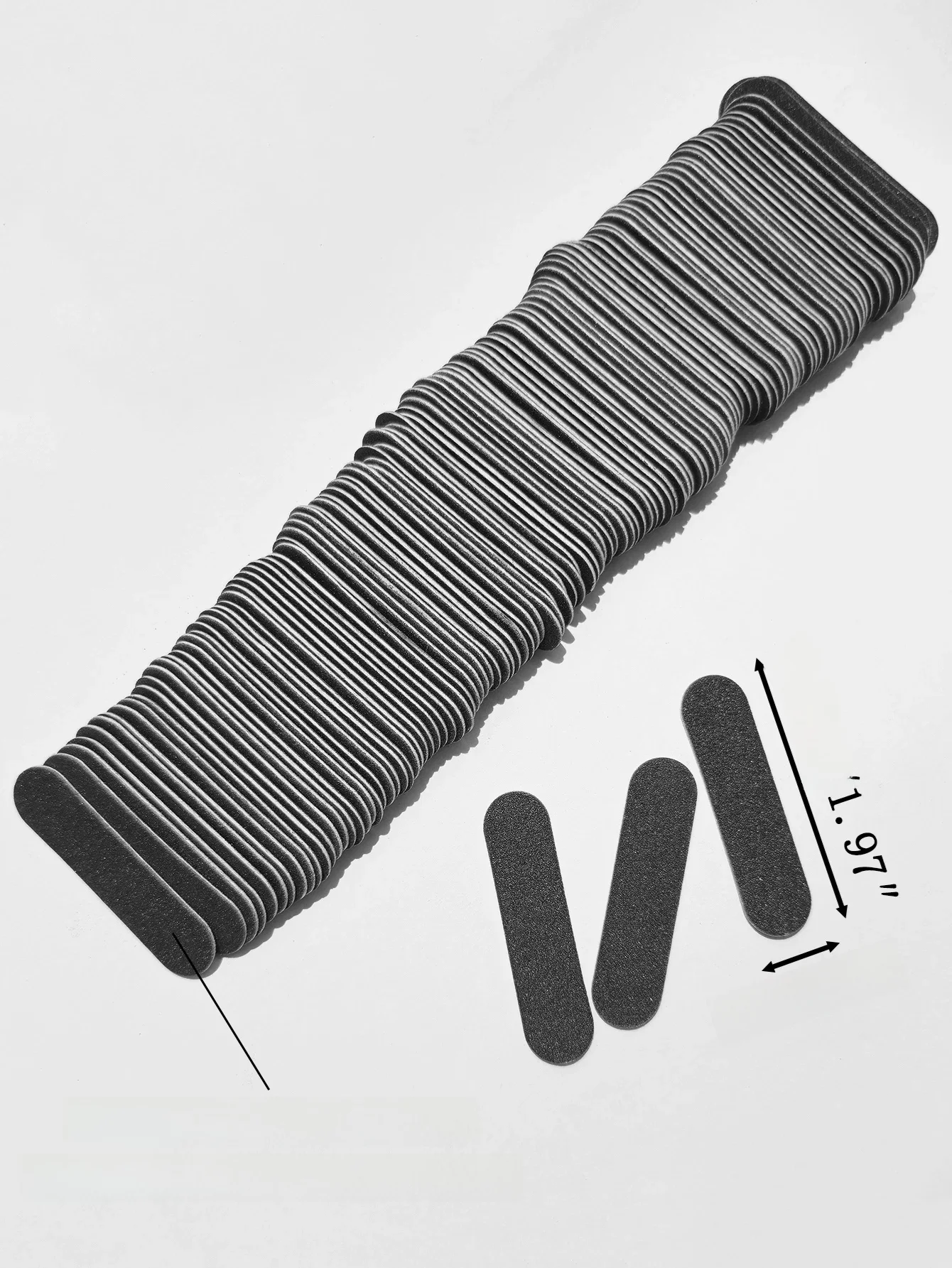 15 à 200 pièces Mini limes à ongles noires Double face tampons de planche d'émeri jetables portables pour manucure et pédicure Nail Art